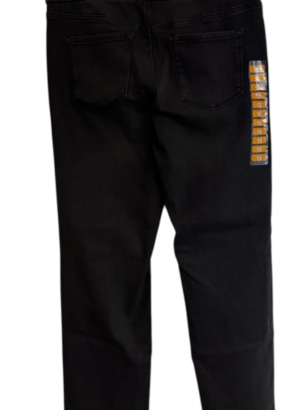 NWT NINE WEST Black Heidi Pull-On Straight Leg Women's Jeans SIZE: 12 #11 - Picture 4 of 10